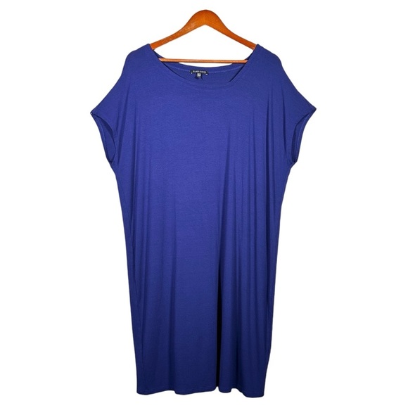 EILEEN FISHER Draped Jersey Kaftan Dress - Picture 1 of 9
